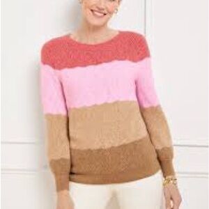 Talbots Cable Knit Crewneck Sweater